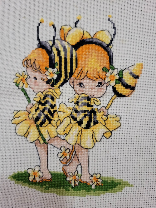 Cross-stitch Little bees